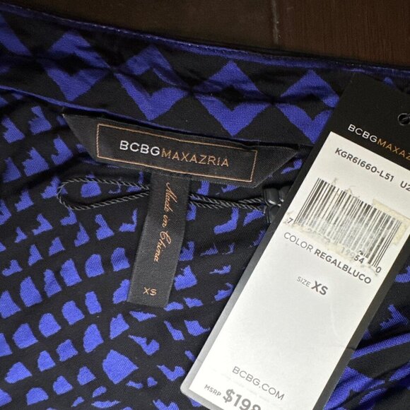 NWT BCBG Regal Bluco One Shoulder Maxi Dress - Size XS - Picture 6 of 7